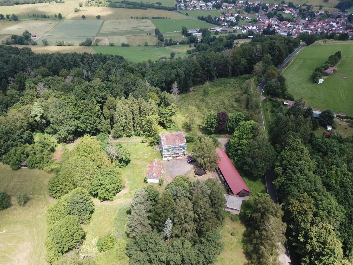 Apartamento Schellnhof Forsthaus Am Waldrand Nidda Exterior foto
